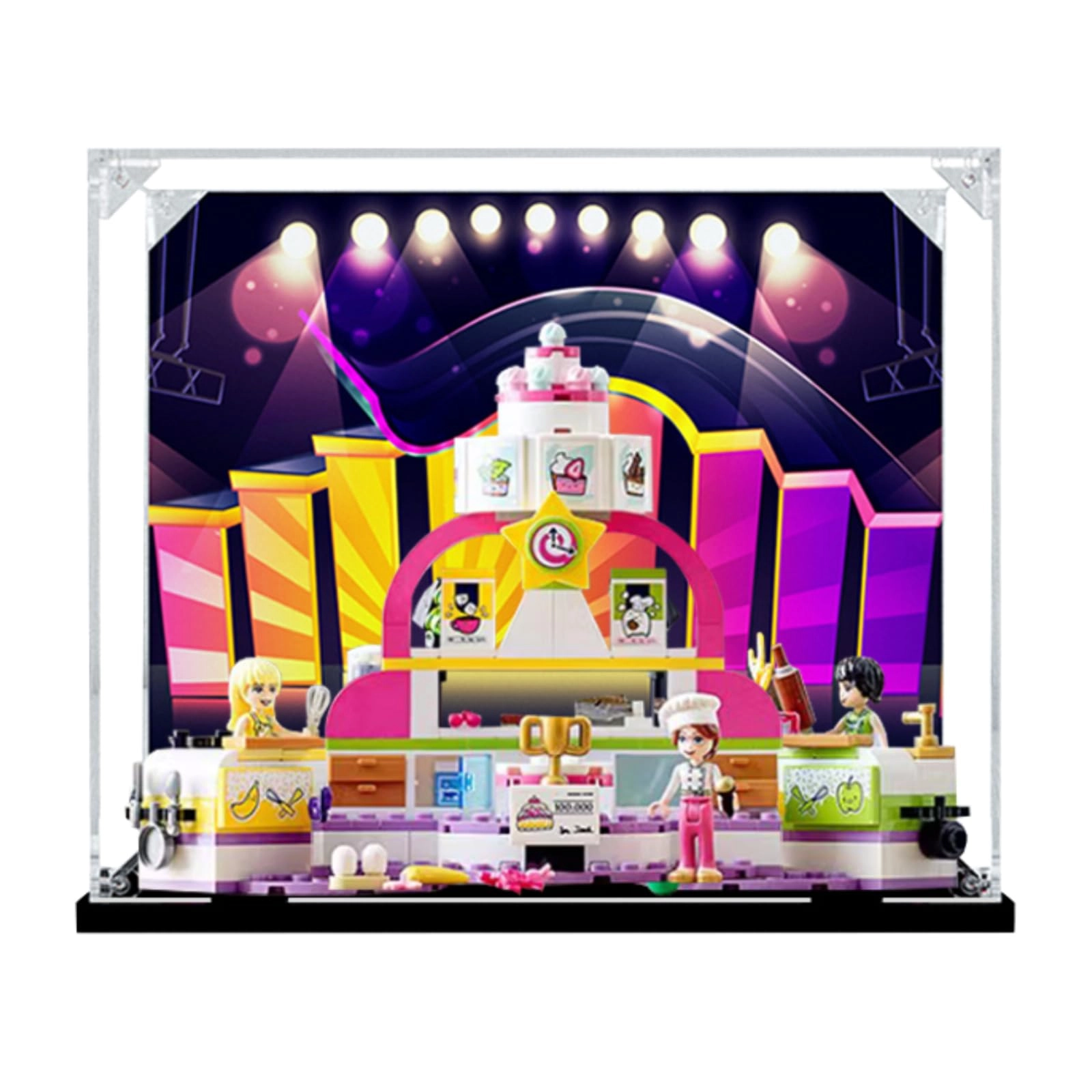 Figures Display Box - 30x20x25cm Mirror+sliding Door