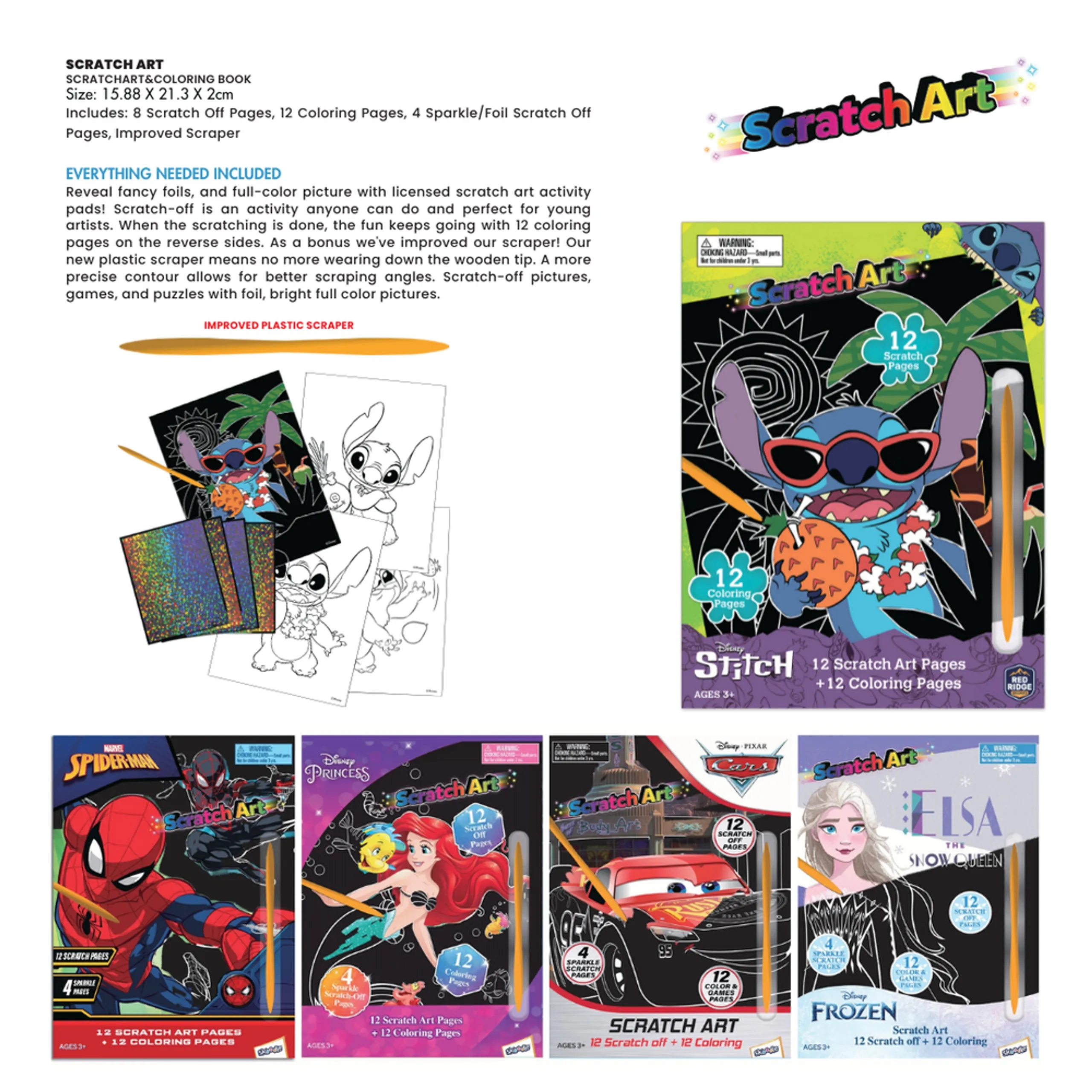 Stitch Scratch Scribble - 3+ years 12 pcs