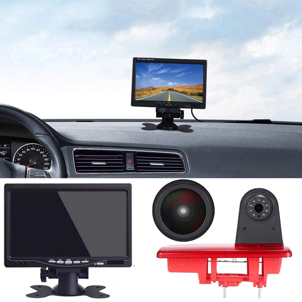 Brake Light Reversing Camera + Rear View Mirror Monitor - Night vision 628 x 586 pixels