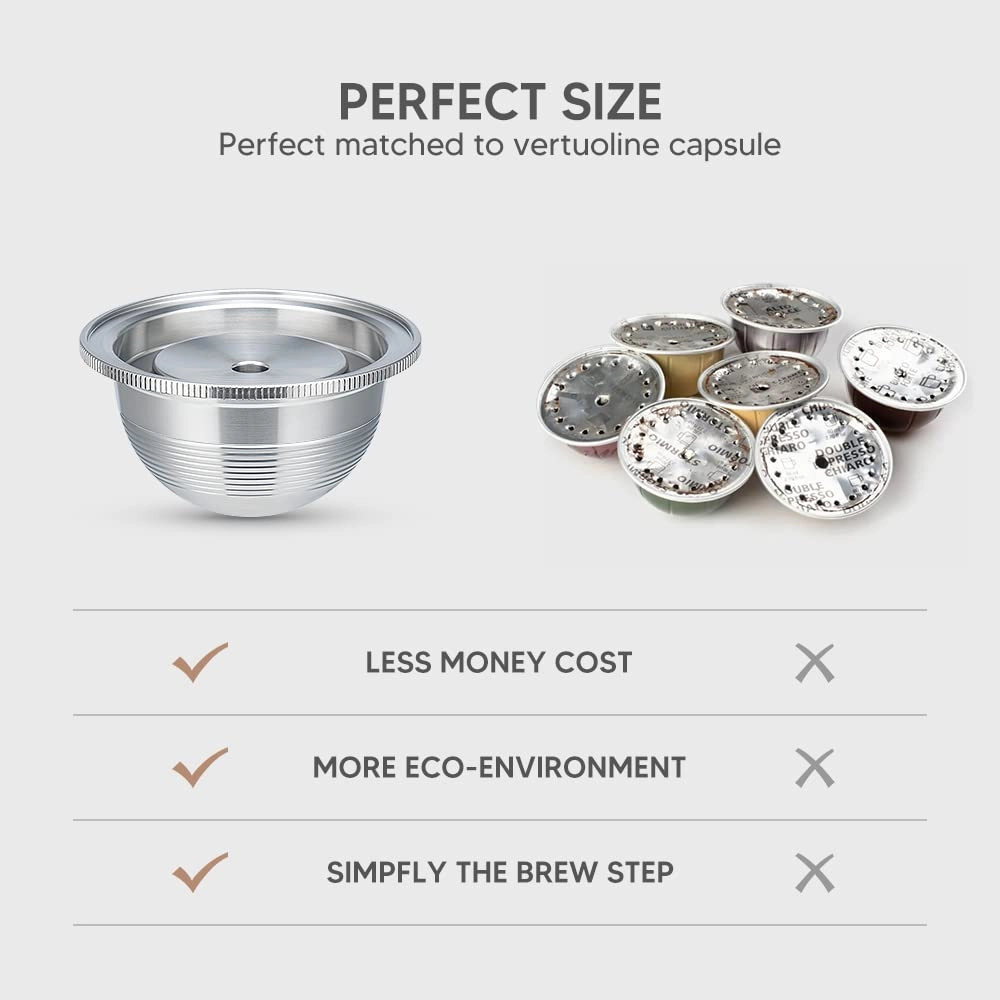 Stainless Steel Reusable Capsule - 70ml + Plastic Nespresso Capsule Shell - 150ml