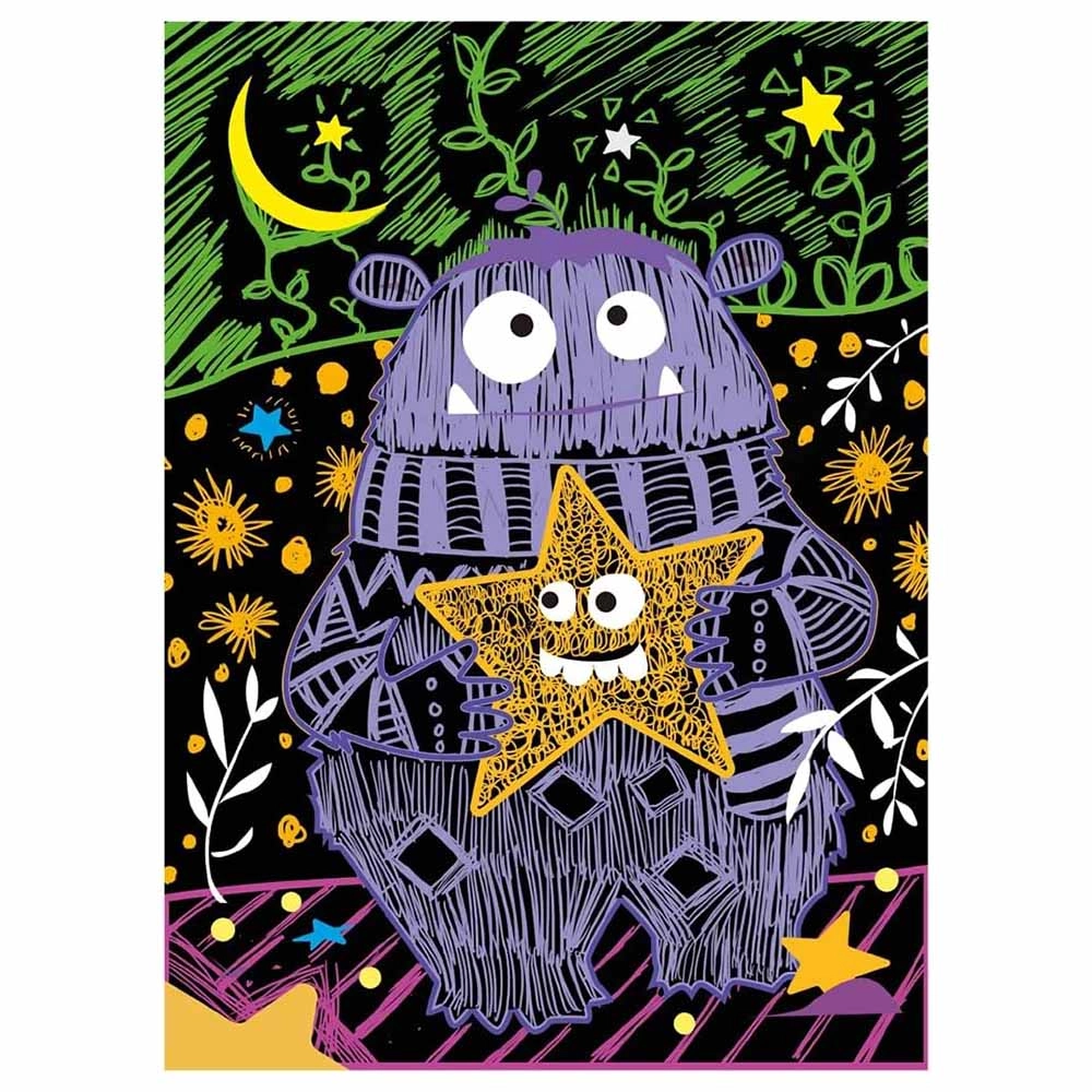 Scratch Art Kit Monster - 3+ years 8 pcs
