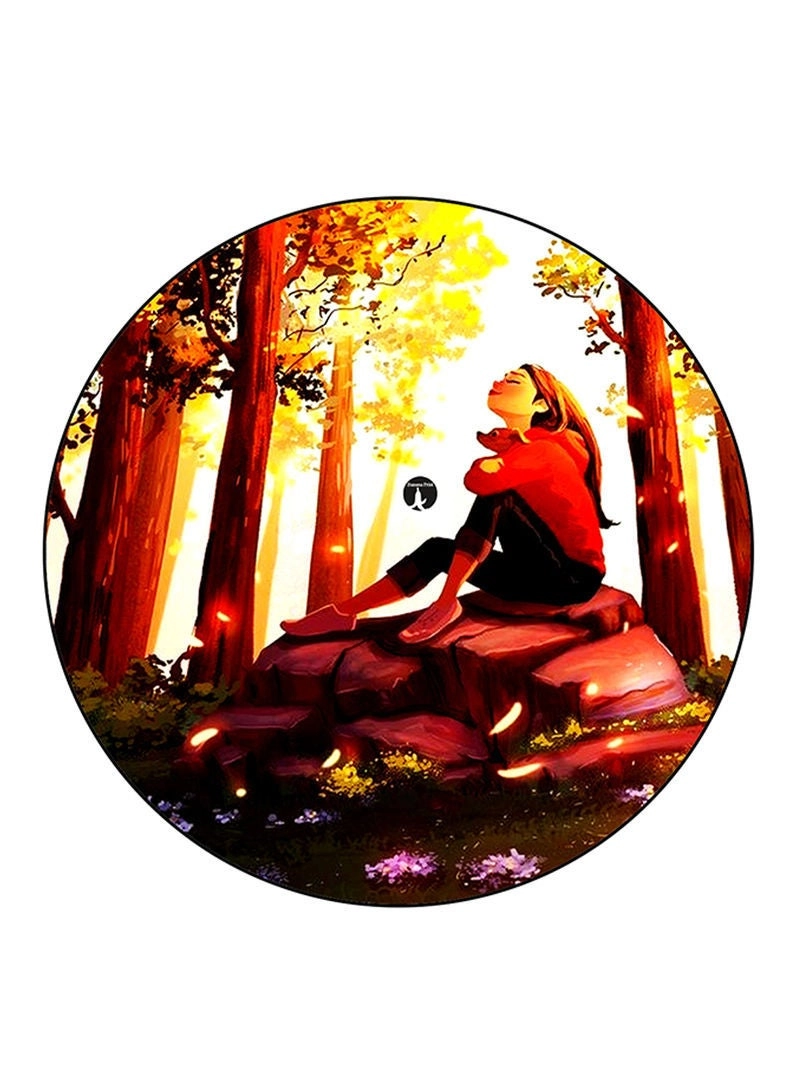 Girl Printed Mouse Pad