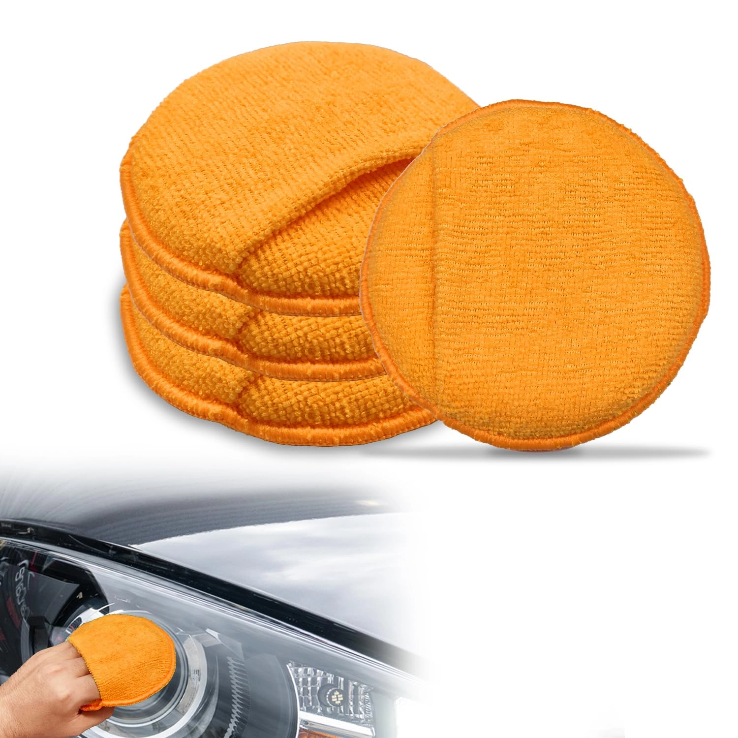 Microfiber Car Wax Applicator Pads
