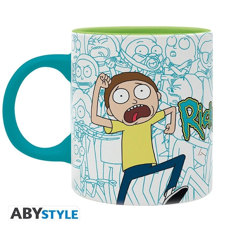 Rick And Morty Reusable Cup - Green Portal Dive And Fall - 320 ml