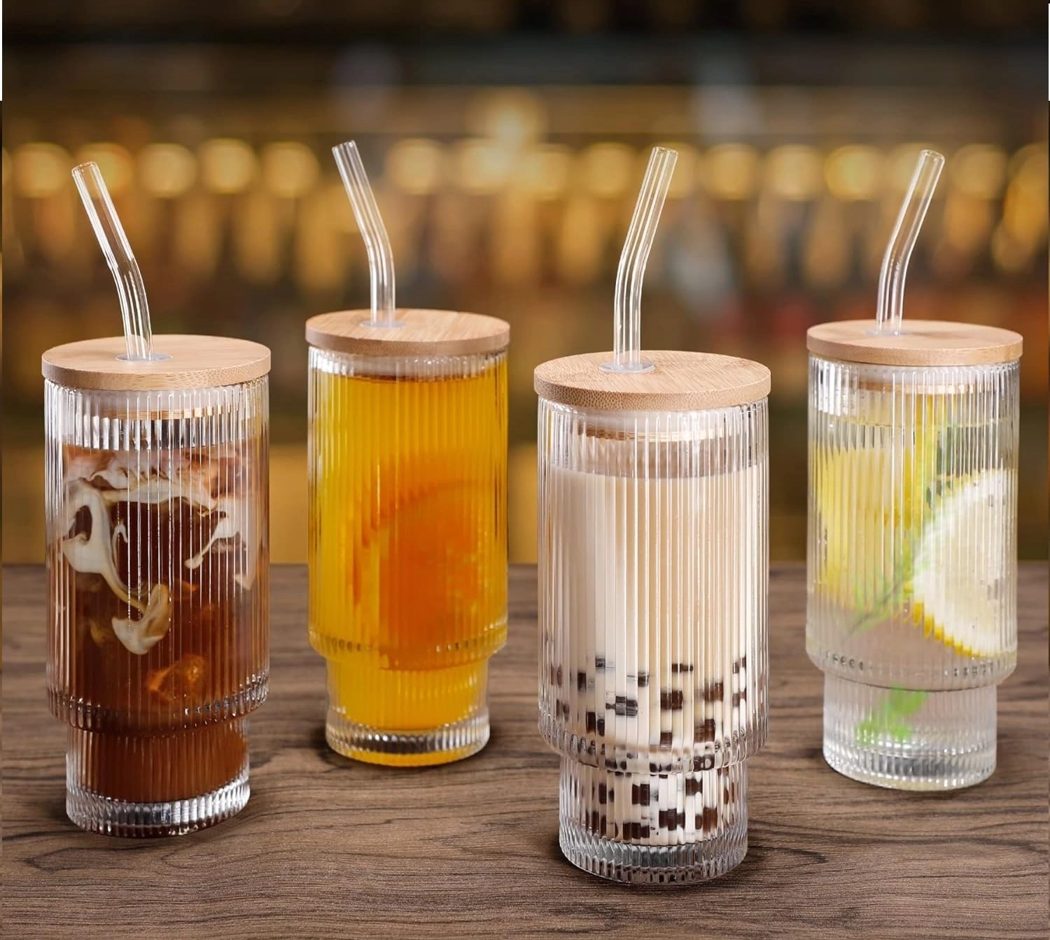 Fruit Juice Milk Glass Tumbler - 2 pcs - 370 ml