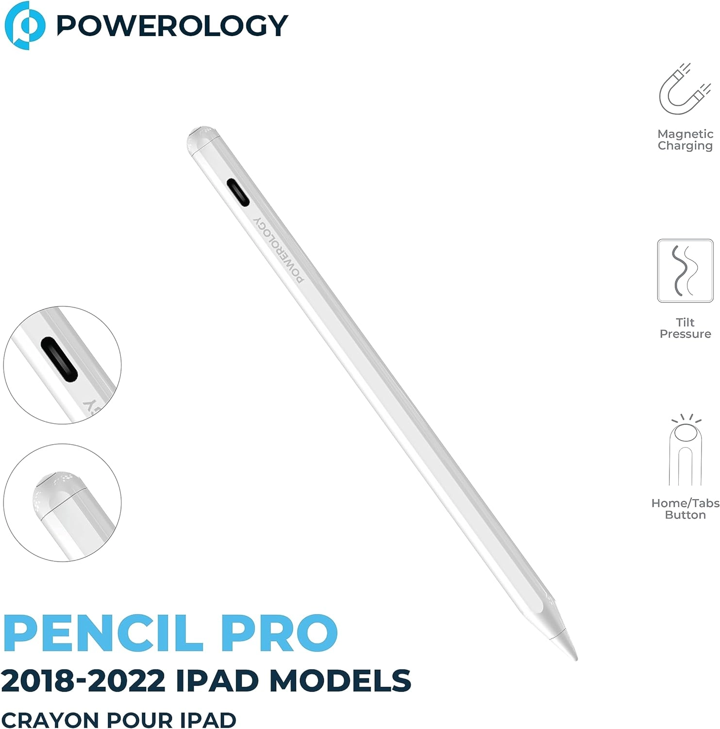 Transparent Pencil Pro - 2018-2022 iPad Models White