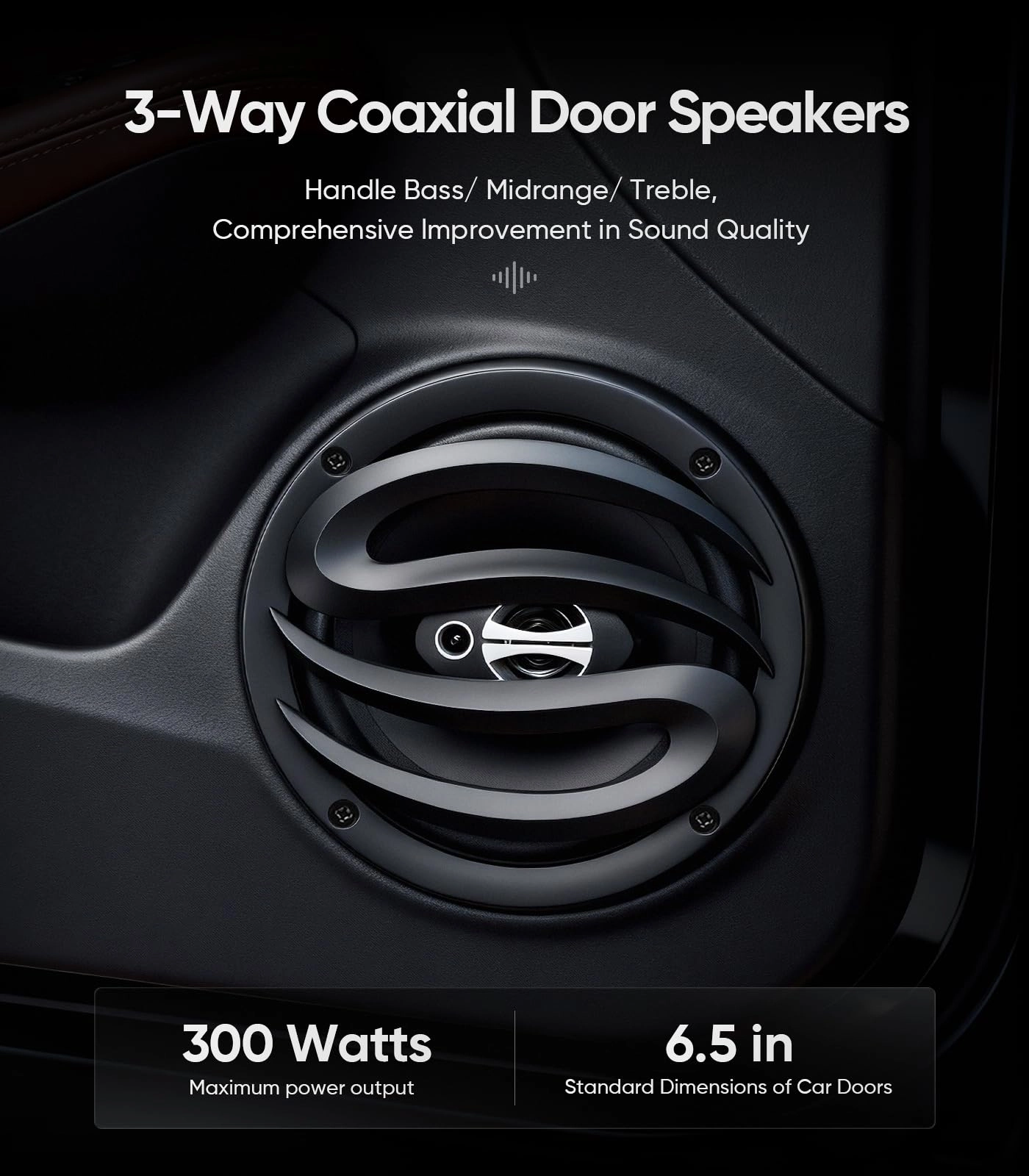 3-Way Car Door Speakers - 6.5"