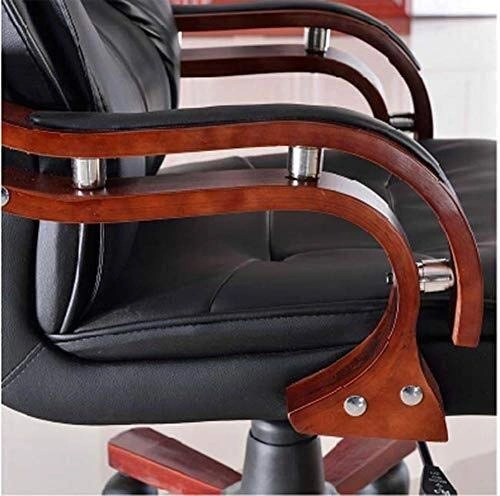 Desk Chair - PU Leather Brown High Back