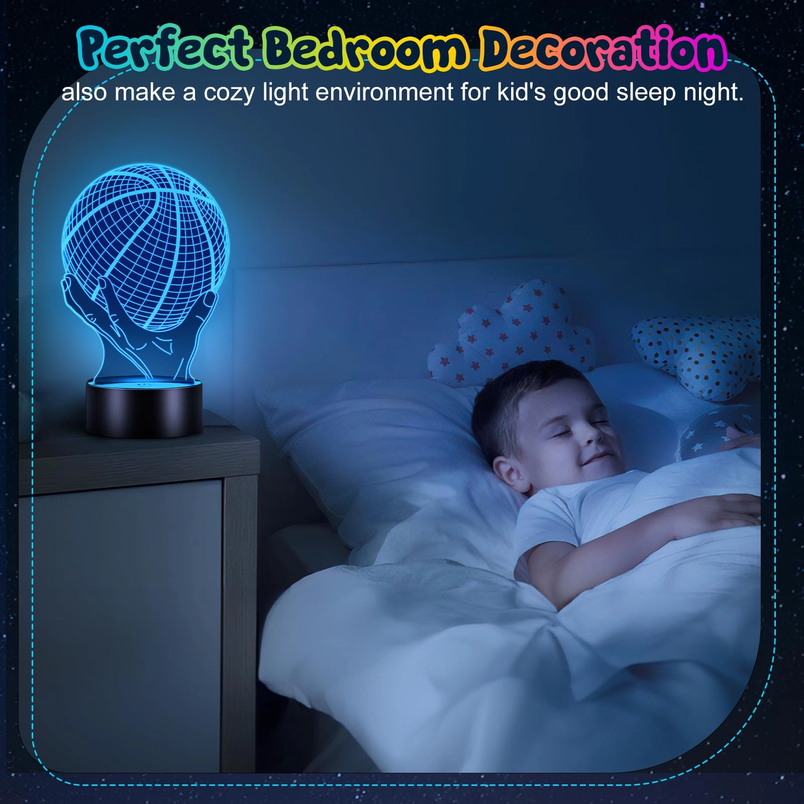 Basketball-02 - Battery Powered 16 Colors Changing