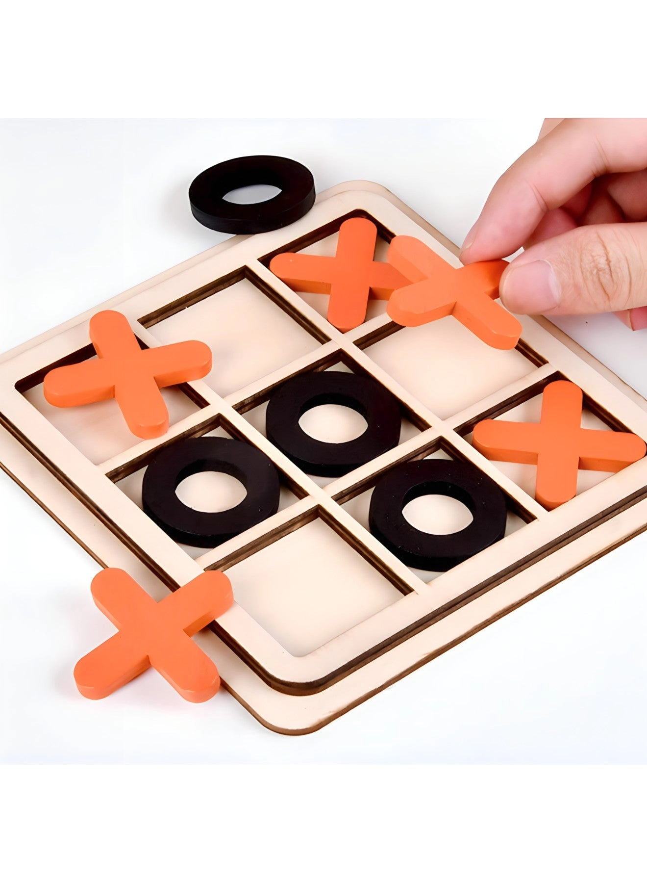 Tic Tac Wooden Games Fun Puzzle Toys - Wooden Tic Tac Toe