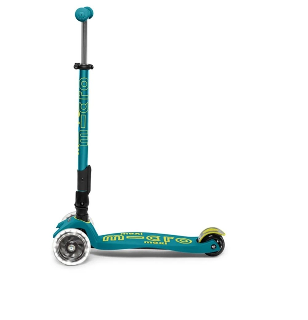 Maxi Deluxe 3-Wheel Kick Scooter – 120/80 mm LED Foldable
