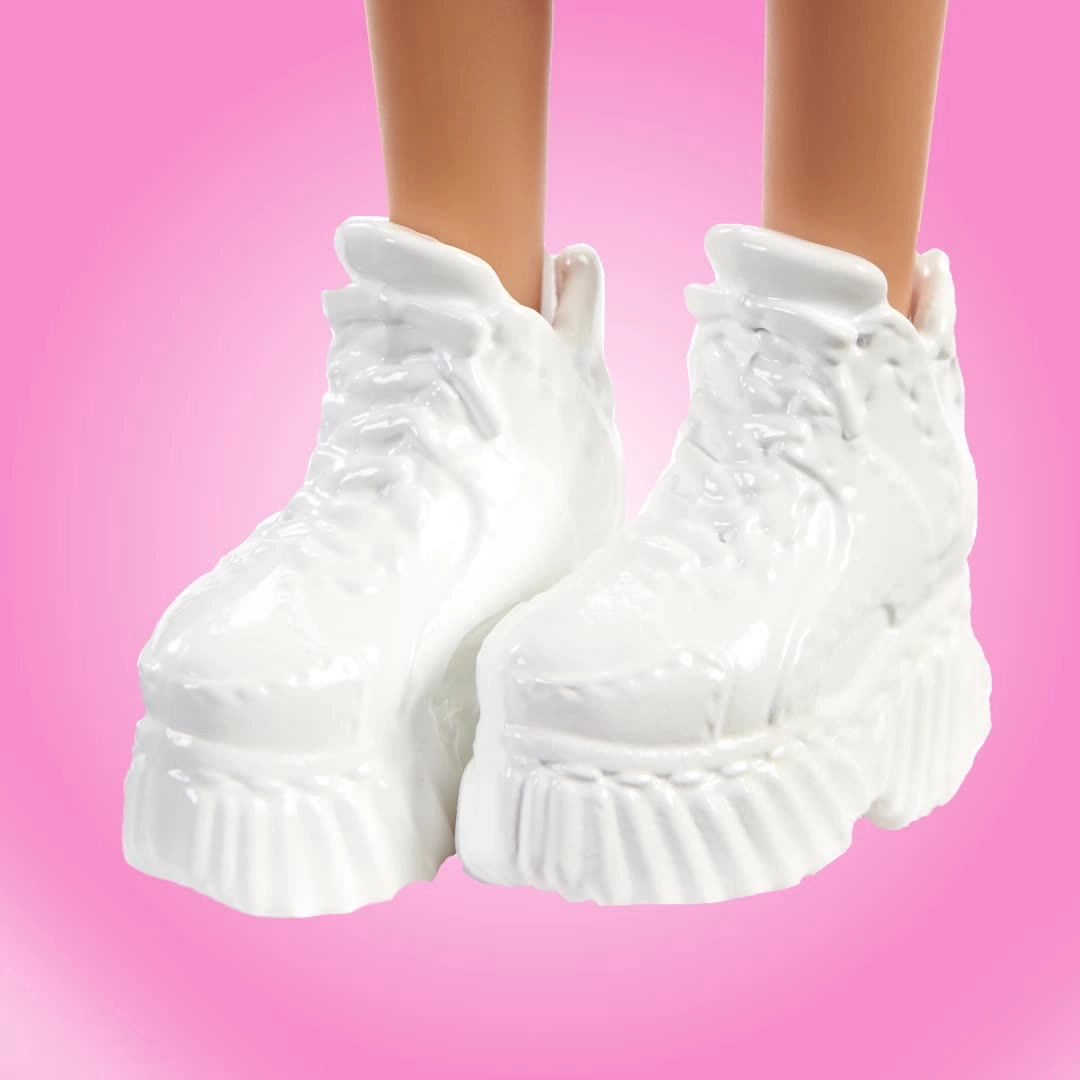 Barbie Fashionistas - Blonde Updo Shimmery Plaid Dress Ages 3+