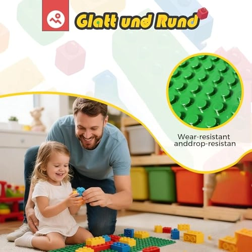 Large Building Block Base Plates - 2pcs