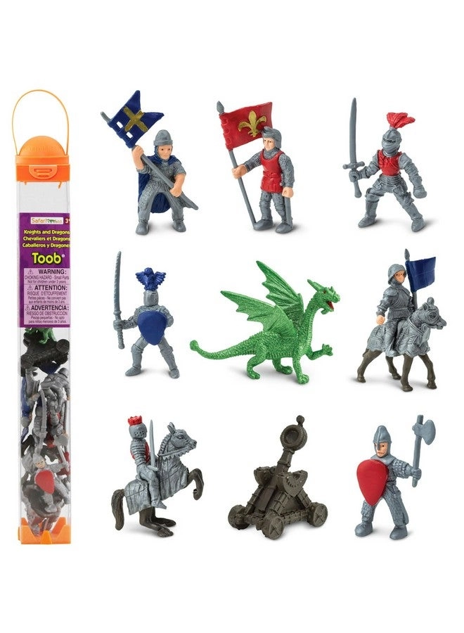 Safari Ltd Knights & Dragons Toob - Mini Figurines 10 pcs