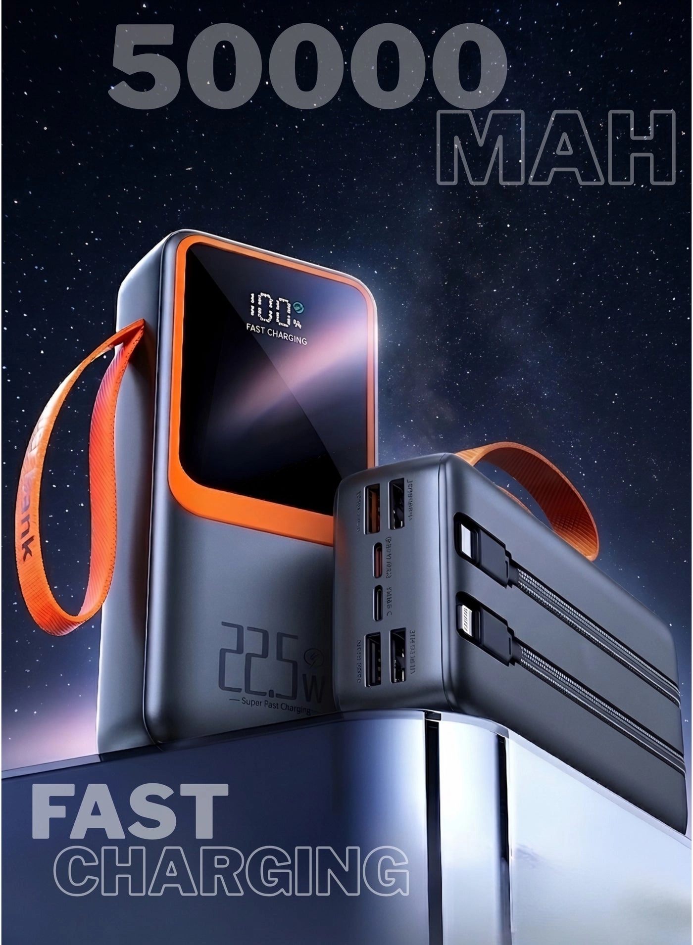 N60 - 50000mAh 22.5W Fast charging 4 USB-A 2 PD