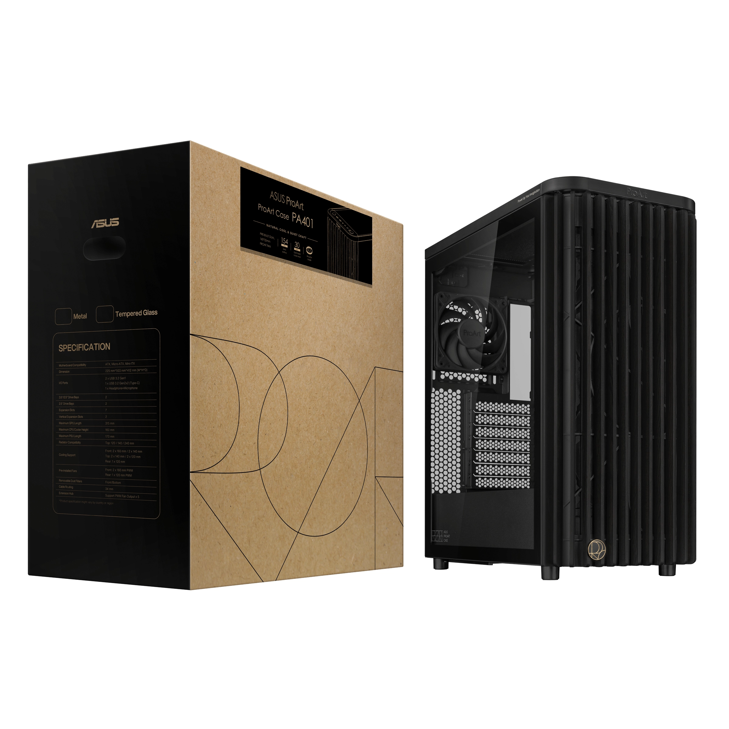 ProArt PA401 - Wood Edition Mid-Tower ATX Black