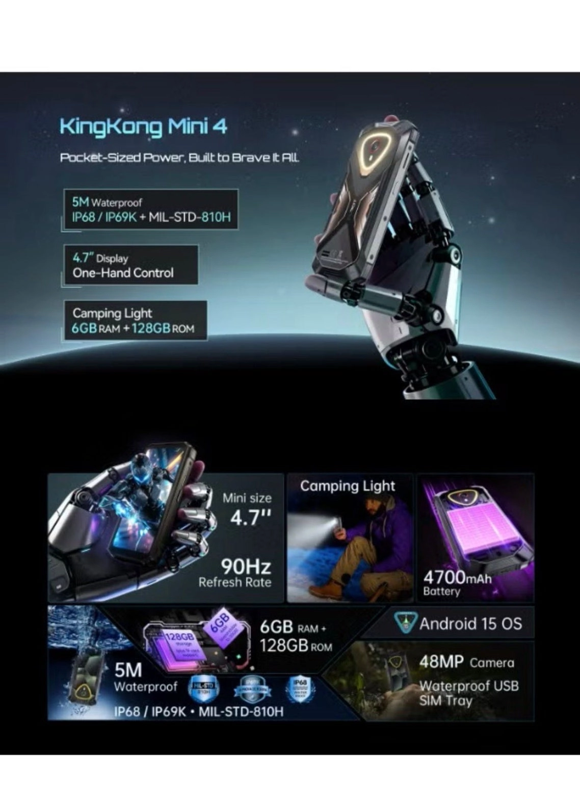 Cubot Kingkong MINI 4 - 6GB 128GB