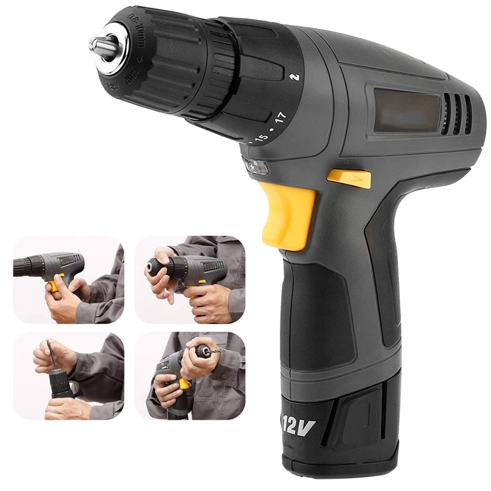 Electric Screwdriver - 12V 11+1 Gear 0-750 rpm