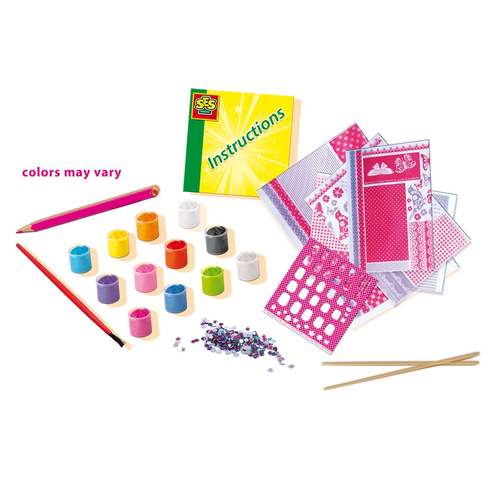 Decorate Your Nails - 10 x nails assorted gems 12 x paints