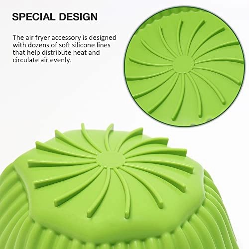 Air Fryer Silicone Pot Liners - Reusable 6.3 inches 2 Pack