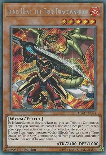 Yu-Gi-Oh! Ignis Heat, The True Dracowarrior - Secret Rare 1st Edition Fists of The Gadgets