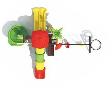 Multi Purpose Kids Outdoor Playing Equipments - 770x320x280cm 2+ Years
