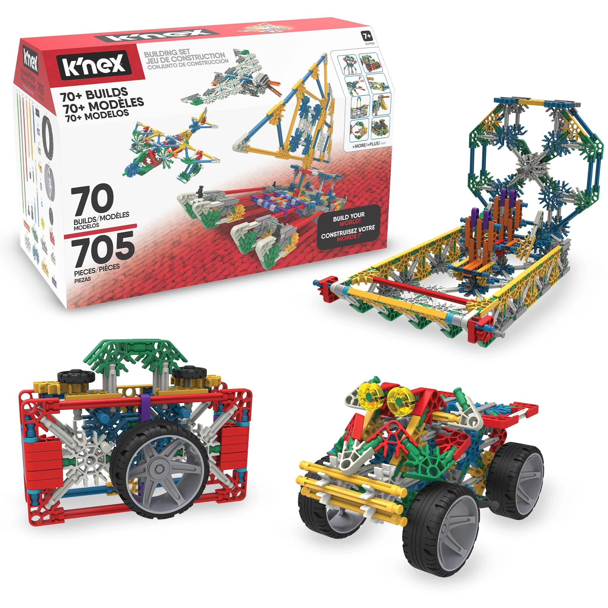 K’NEX 70 Model Building Set - 705 Pieces Ages 7+