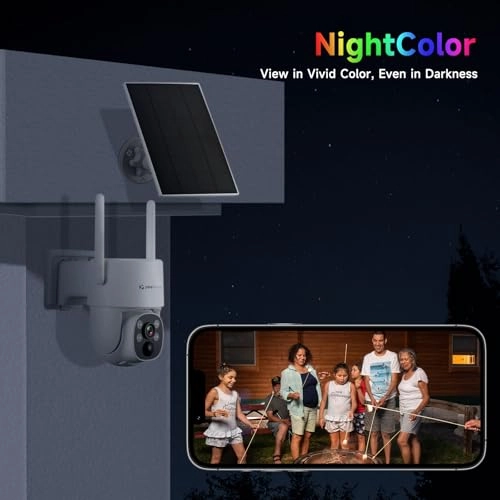 Wireless NightColor Solar Security Camera System - 4pcs 10 channels 2K