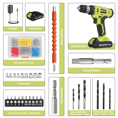 Cordless Drill - 20V 30 N.m