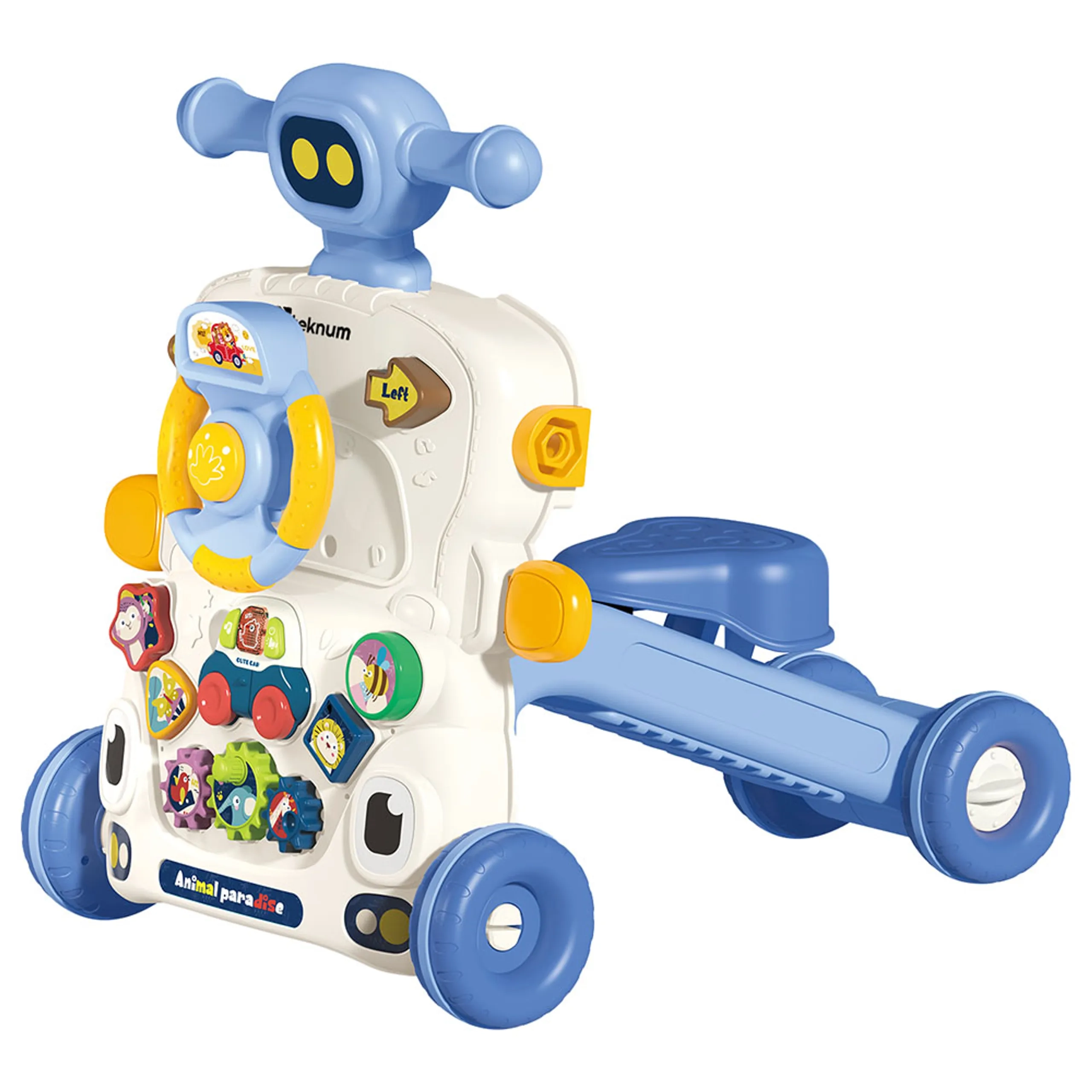 Teknum 5-IN-1 Baby Walker - Musical Keyboard Blue