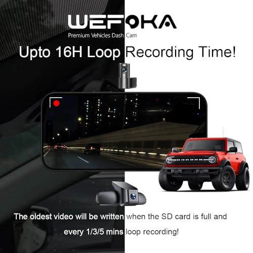 Dash Cam - 2160P for Ford Bronco 2021 2022 2023 2024