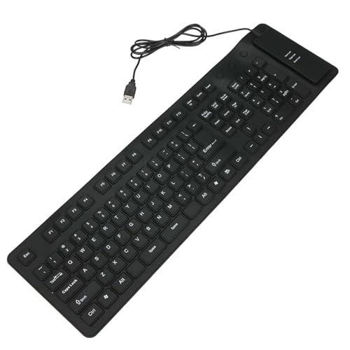 108 Keys USB Silicone Foldable Keyboard