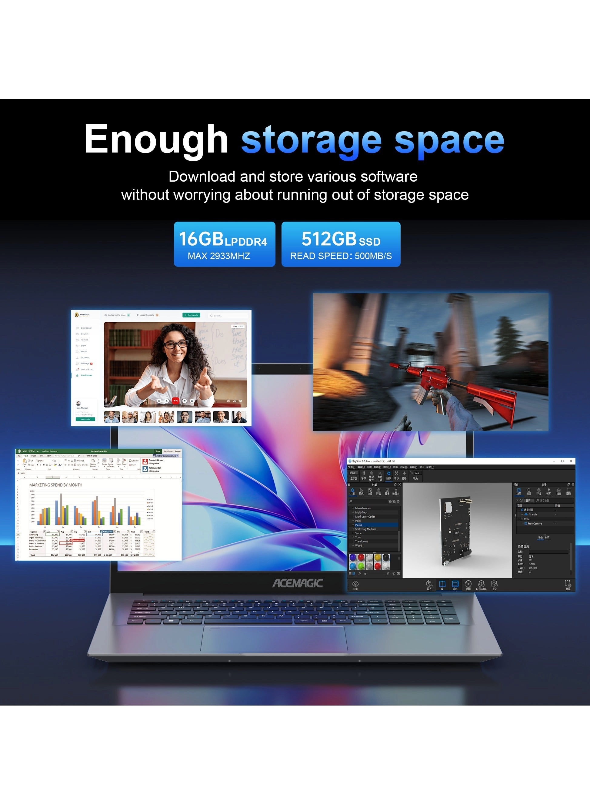 AX18 - 18.5'' 512GB 16GB N150