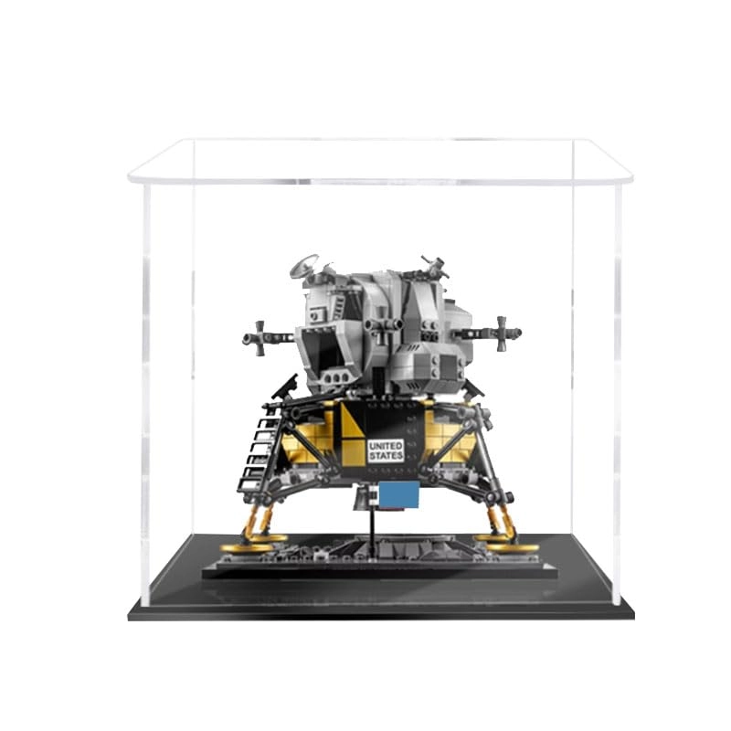 HCAEIOFJ Acrylic Display Case - Compatible with Lego 10266 Black Bottom