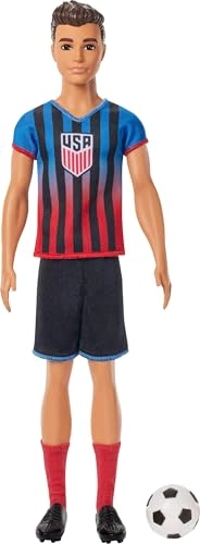 Ken Soccer Player Doll - 11.5 in Cropped Hair Soccer Ball Ages 3+