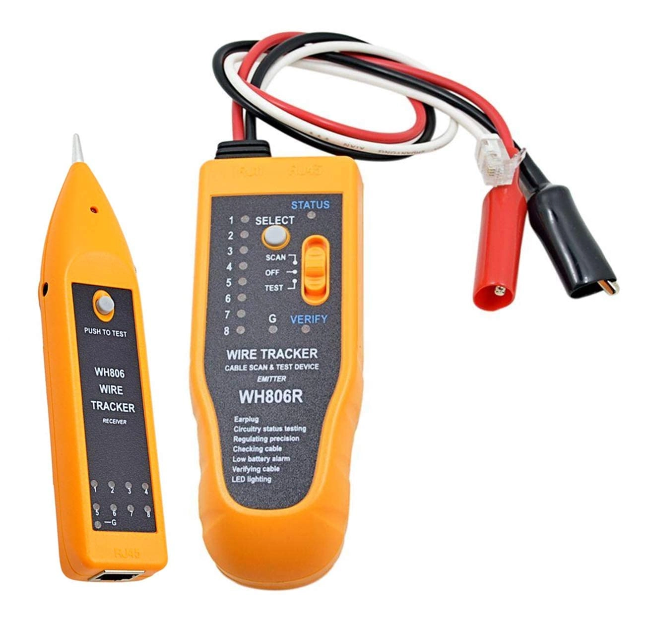 RJ45 Network Cable Tester - RJ45 RJ11 Cat5 Cat5e Cat6 Cat7 continuity open shorted crossed
