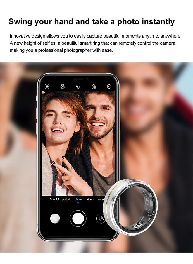 Fitness Tracker Smart Ring - Waterproof 24 hour 20.7mm