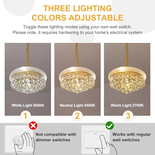 Luxury Crystal Chandelier - 2700K 4500K 6500K