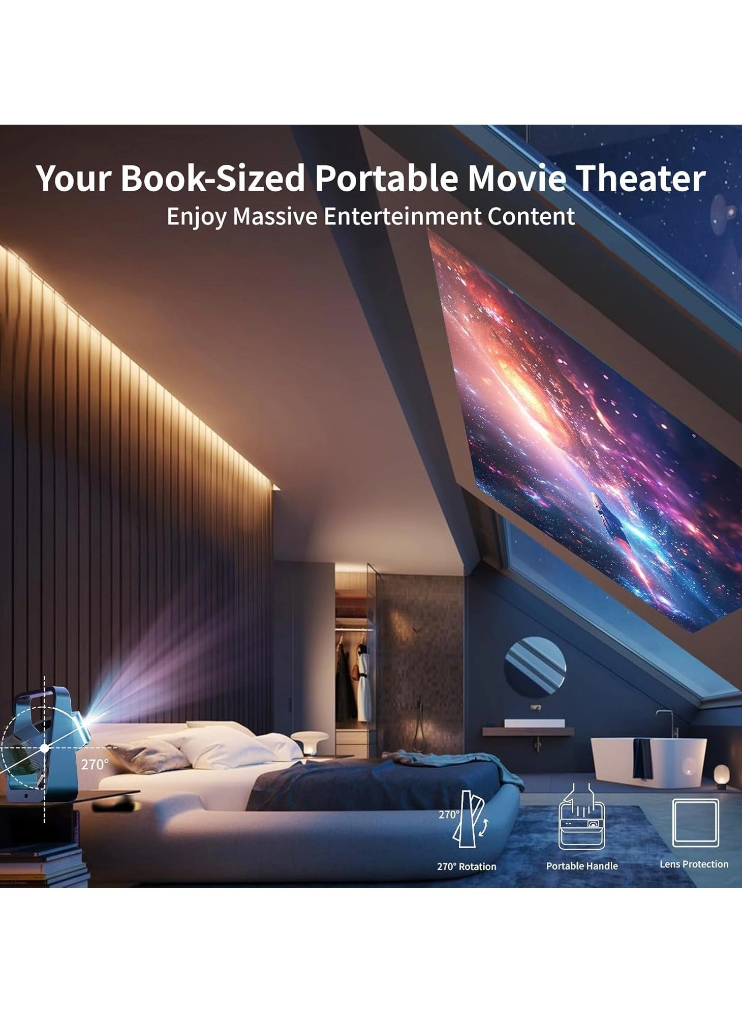 Movie Projector 15000lm 4K