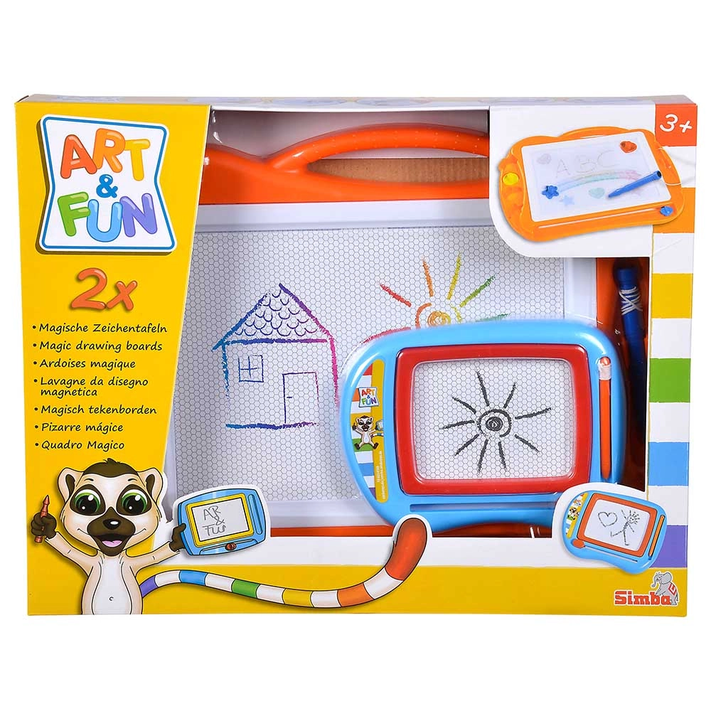 Art & Fun Drawing Boards - Multi Colour Twin Pack