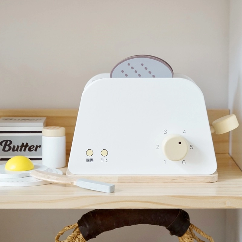 Kids Wooden Toaster Set - 5 pcs (5551007-TC8154)