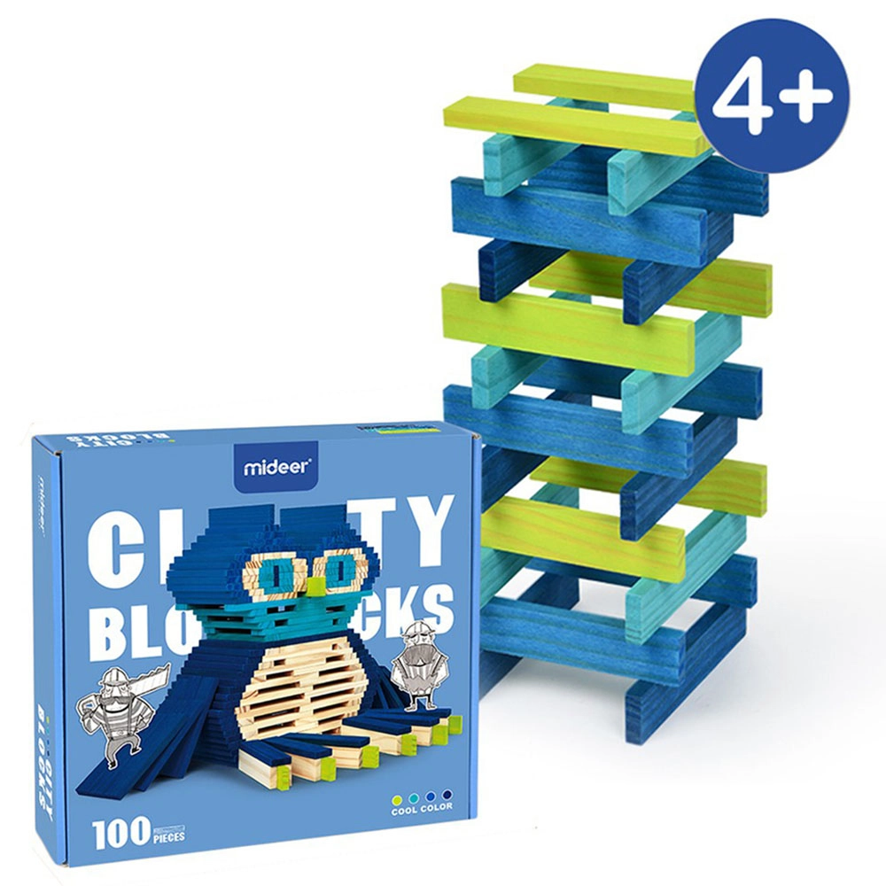 Wooden City Blocks - 100 pcs