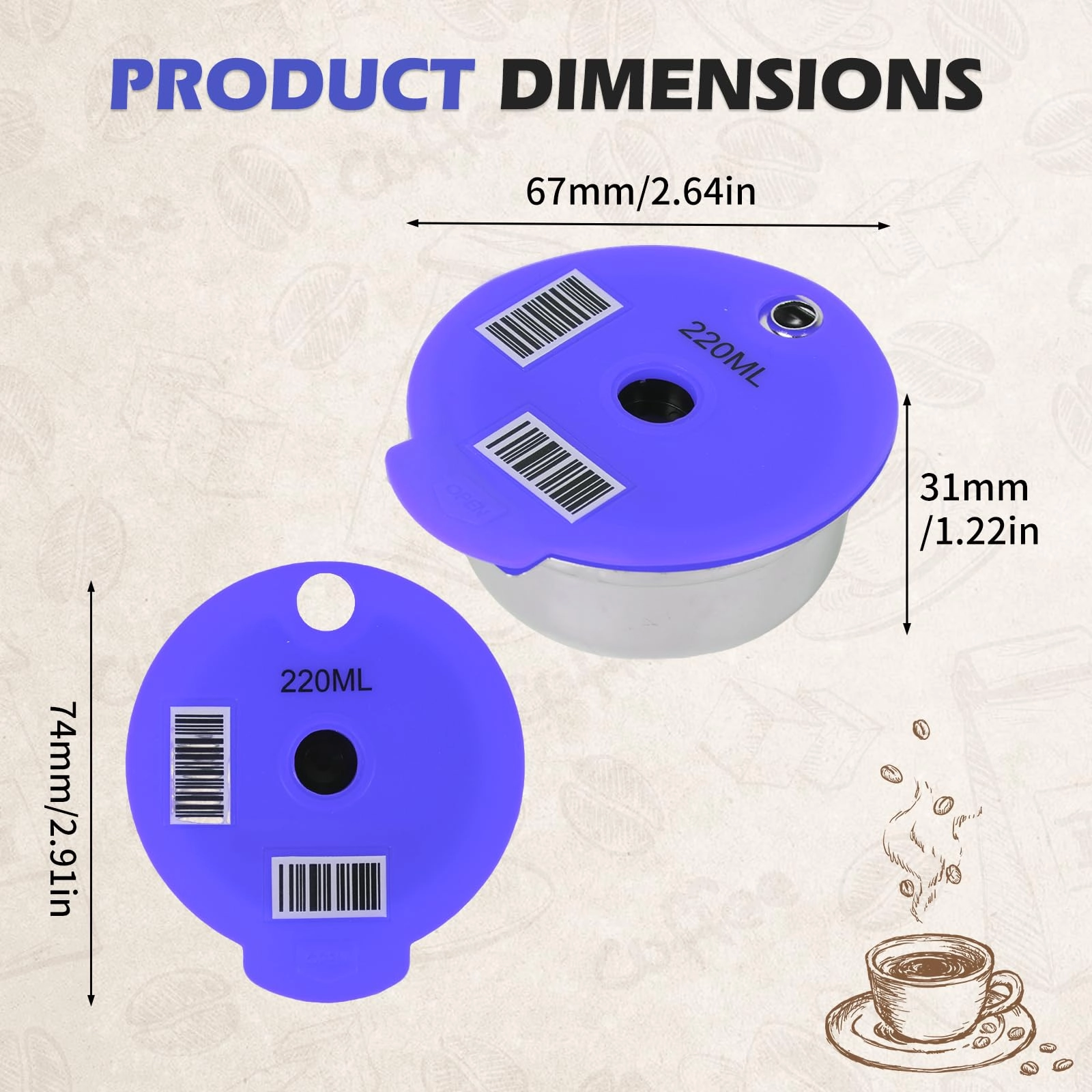 Reusable Coffee Pods - 220ml
