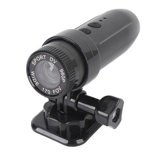 Goshyda Motorcycle Helmet Camera with 170° Wide Angle,Recording, 5-Hour Battery,for Outdoor Riding, Bicycles, Motorcycles, with Handle Bracket and 128GB Storage Card