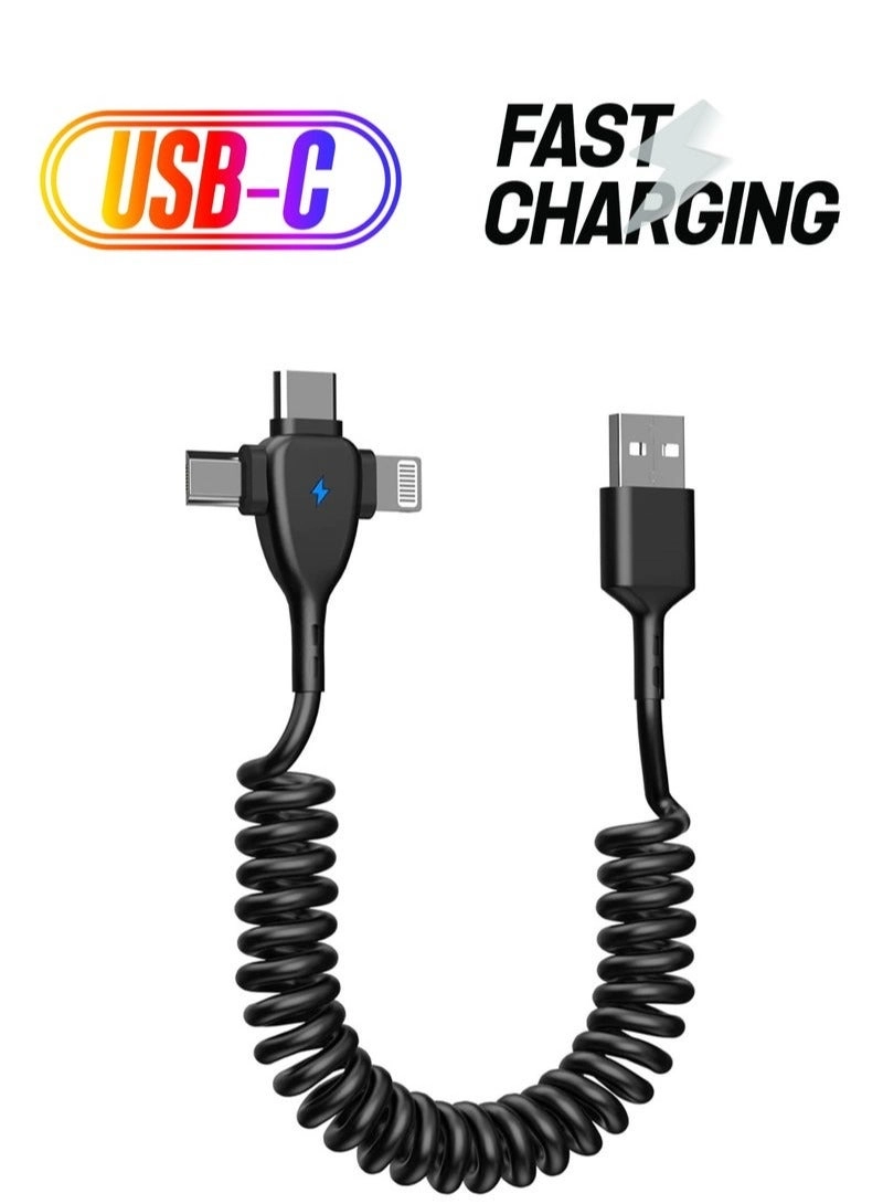 Charge Cable Type-C to Lightning 0.2m Coiled