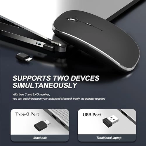 Wireless Mouse - USB + TypeC