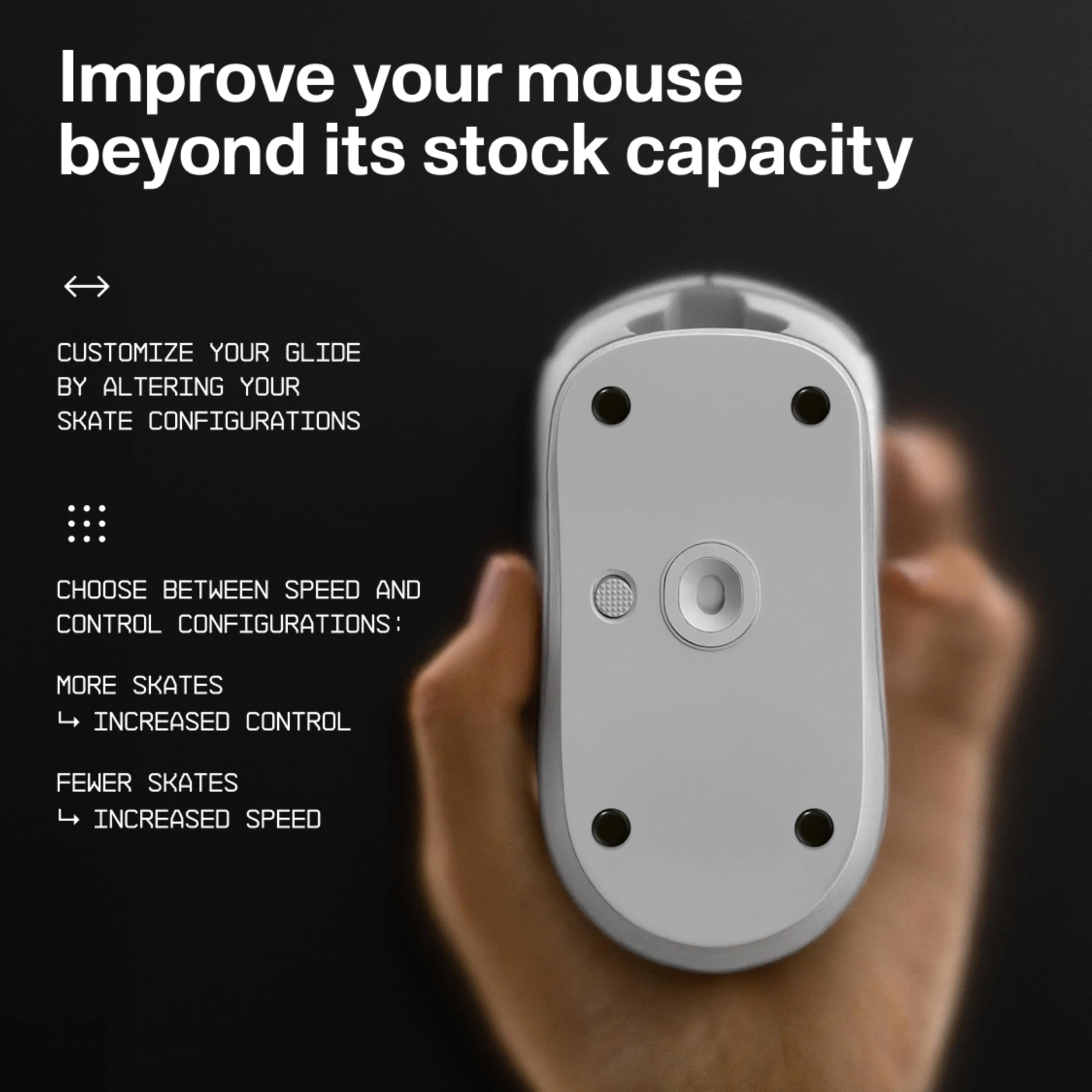 Mouse Skates - PTFE UHMW-PE Silent