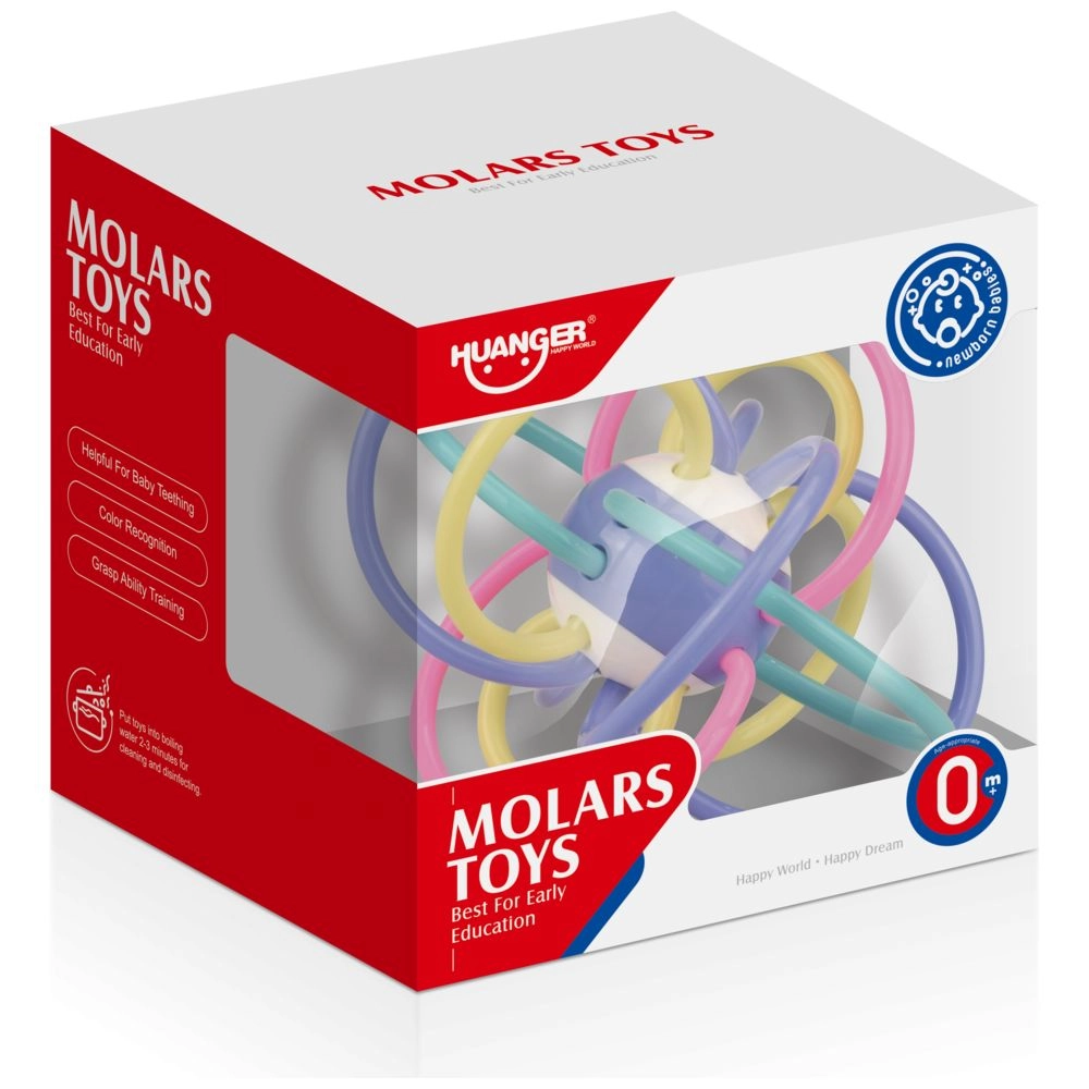 Baby Teething Rattle Grasping Ball Toy - BPA-free