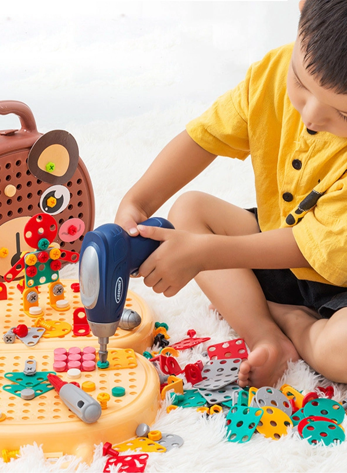 Bear shaped toolbox toys - 6+ Years 203 pieces