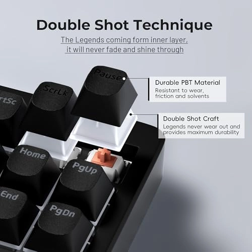 XVX - Shine Through Black Semi Translucent Double Shot PBT